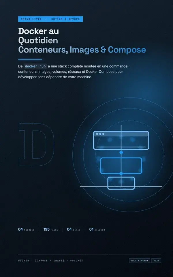 Couverture Docker au Quotidien : Conteneurs, Images & Compose