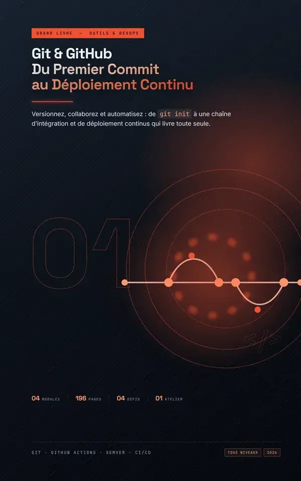 Couverture Git & GitHub : Du Premier Commit au Déploiement Continu