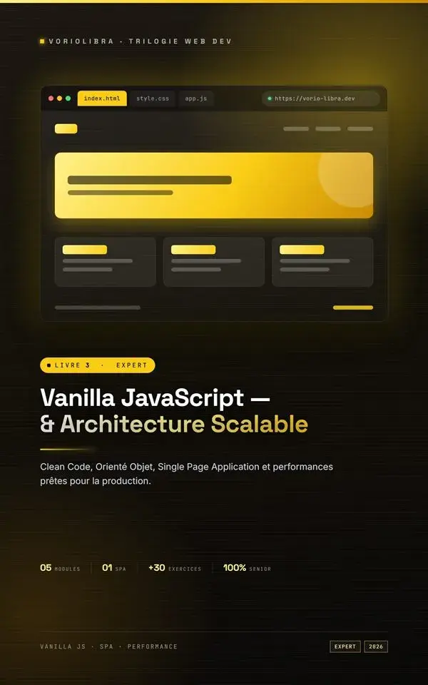 Couverture Vanilla JavaScript & Architecture Scalable