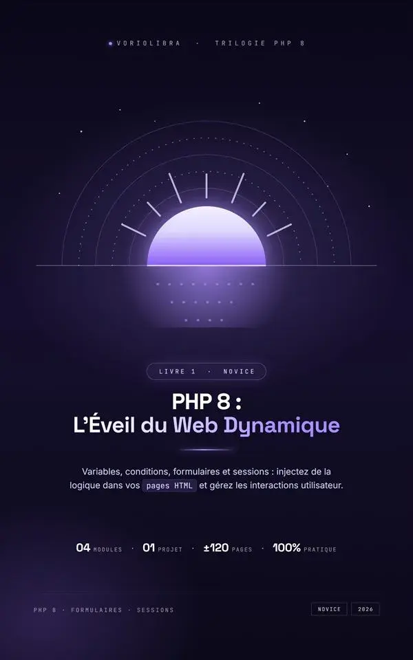 Couverture PHP 8 : L'Éveil du Web Dynamique